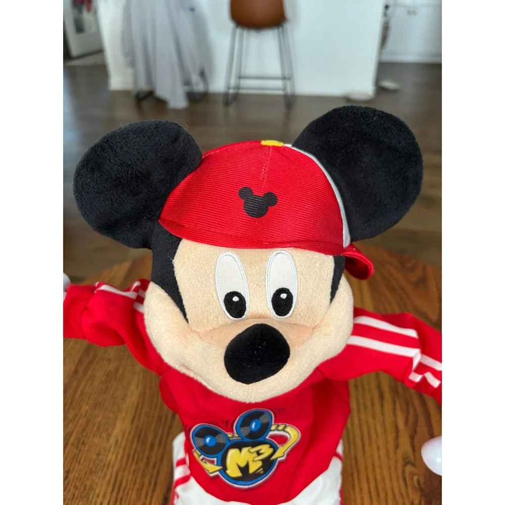 Disney Mickey Mouse M3 Hip Hop Dancer Plush Animated Red Tracksuit Toy